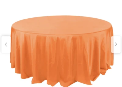 Orange table linens